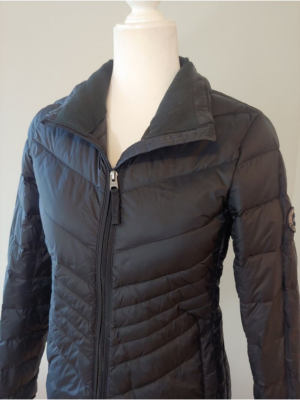 Abercrombie & Fitch Black Down Quilted Puffer Jacket Women's Small